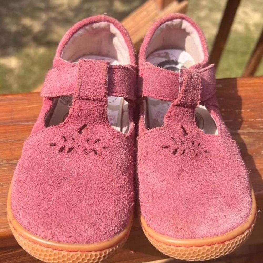 Livie & Luca Youth 12 Burgundy Suede Mary Jane Ballet Flats Loafers